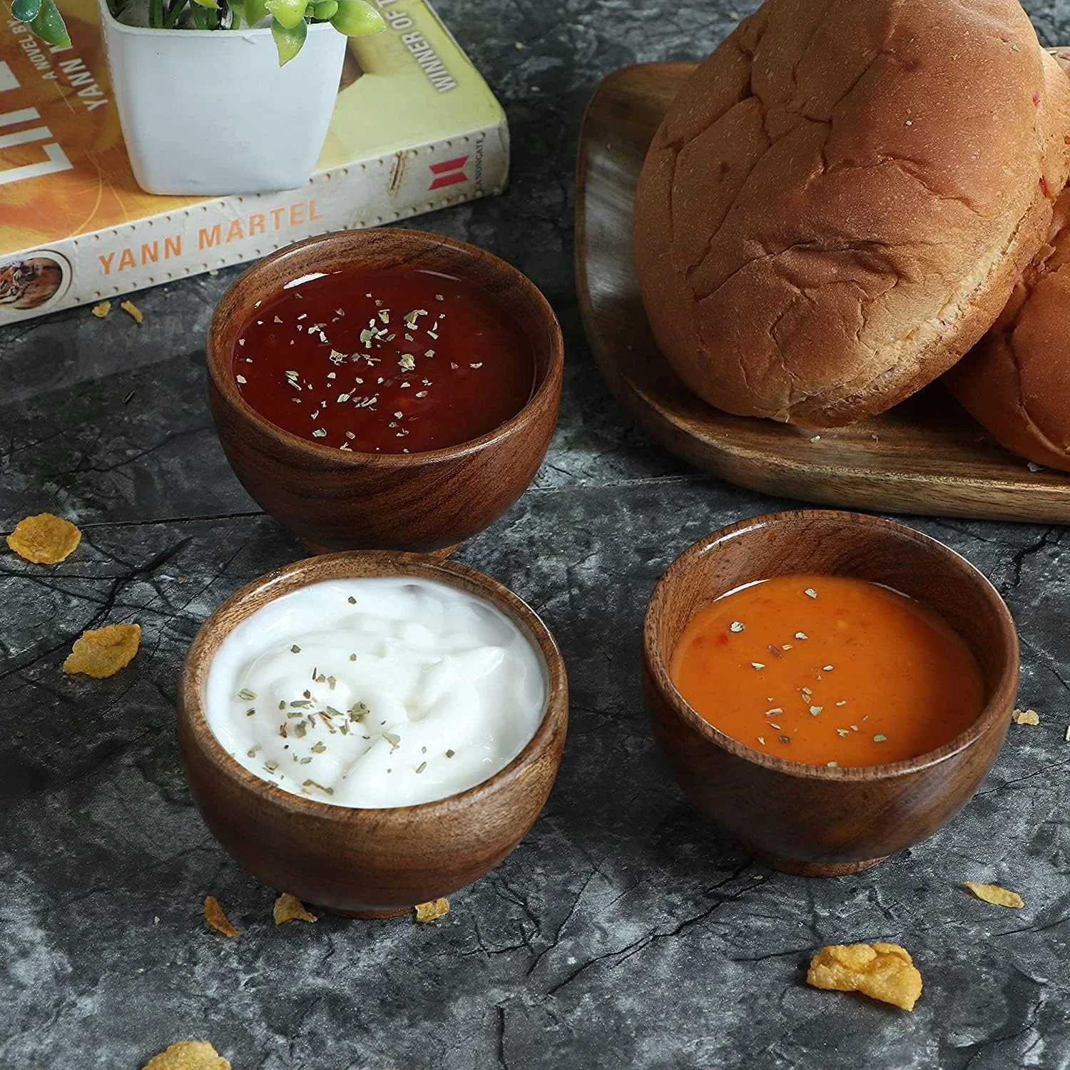 THE WHITE SHOP ست 6 عددی کاسه کوچک چوبی اقاقیا، هدیه روز مادر | مینی فنجان های چوبی آشپزخانه برای سس، آجیل، آماده سازی، ادویه جات و چاشنی ها | لوازم جانبی Charcuterie… THE WHITE SHOP ست 6 عددی کاسه کوچک چوبی اقاقیا، هدیه روز مادر | مینی فنجان های چوبی آشپزخانه برای سس، آجیل، آماده سازی، ادویه جات و چاشنی ها | لوازم جانبی Charcuterie…