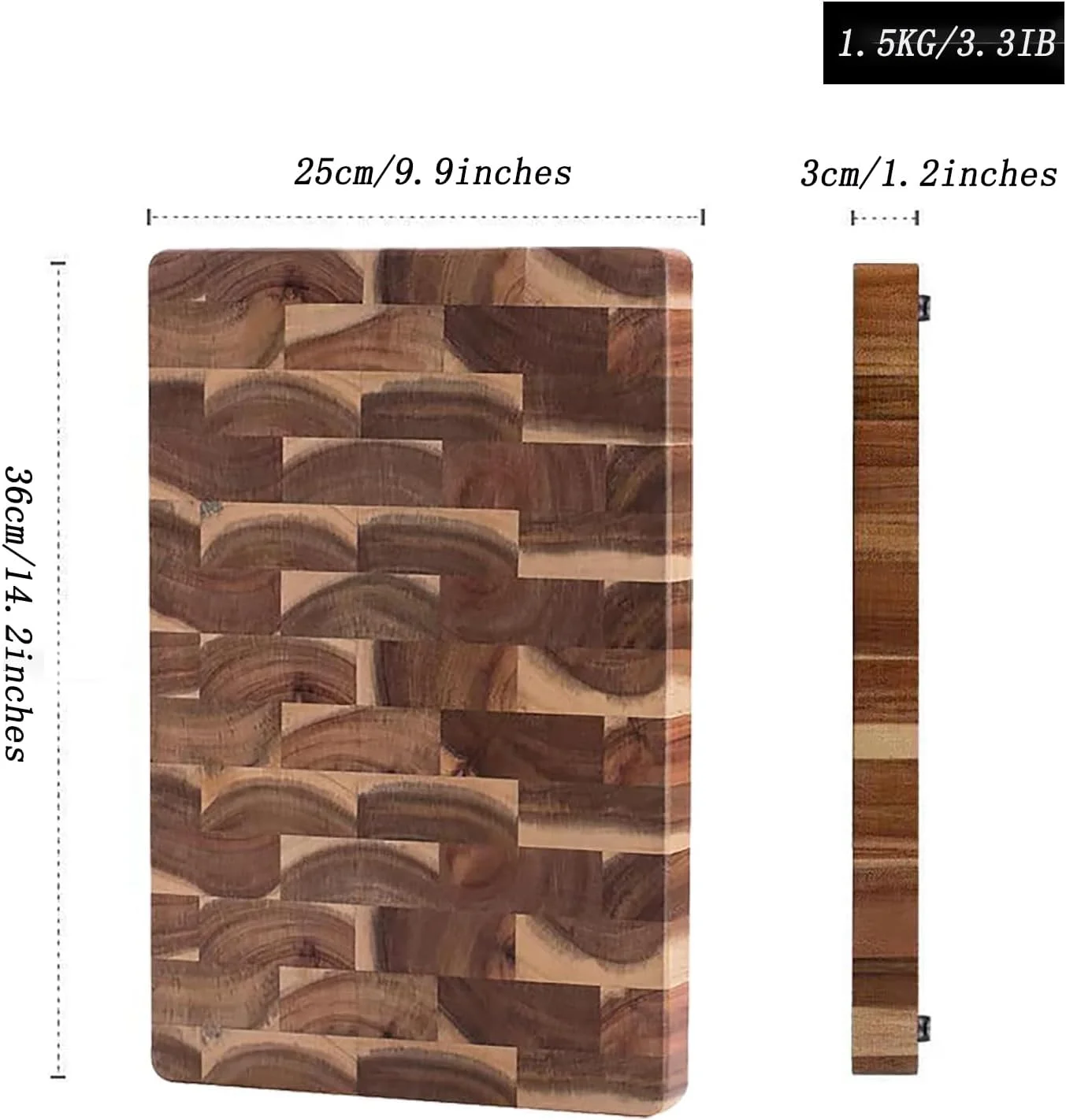 تخته برش چوبی، تخته های برش ضخیم چوب اقاقیا برای آشپزخانه، تخته بزرگ بامبو و تخته سرو با دسته های جانبی، تخته خردکن با زیره ضد لغزش و شیار بشقاب تخته برش چوبی، تخته های برش ضخیم چوب اقاقیا برای آشپزخانه، تخته بزرگ بامبو و تخته سرو با دسته های جانبی، تخته خردکن با زیره ضد لغزش و شیار بشقاب