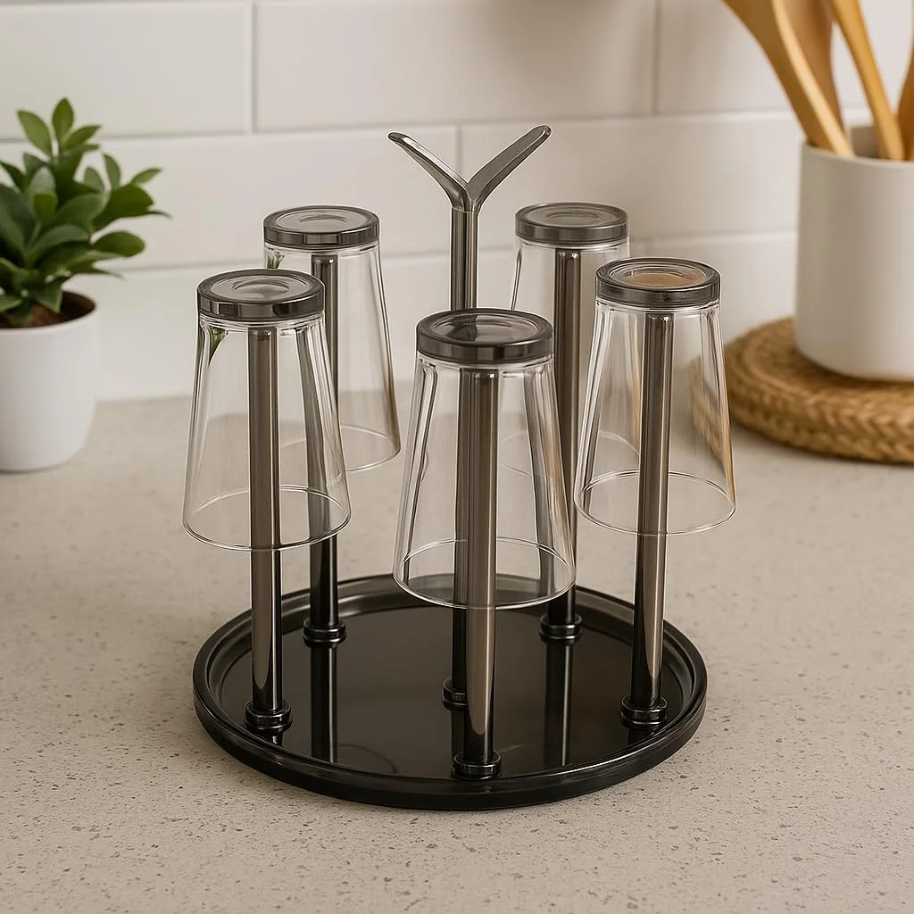 جای خشک کن لیوان چوبی B&S با جام های شیشه ای شفاف – ست فنجان شیشه ای شفاف گلاسیر روی سینی چوبی طبیعی – استند سرو و سازماندهی 33x16.5x11 سانتی متر برای آشپزخانه، بار یا میز غذاخوری جای خشک کن لیوان چوبی B&S با جام های شیشه ای شفاف – ست فنجان شیشه ای شفاف گلاسیر روی سینی چوبی طبیعی – استند سرو و سازماندهی 33x16.5x11 سانتی متر برای آشپزخانه، بار یا میز غذاخوری