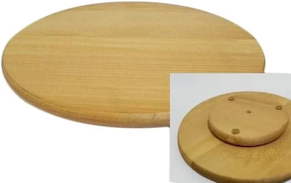 تخته گردان چوبی برای سرو غذا، پیتزا و کیک، چرخان 35 سانتی متر تخته گردان چوبی برای سرو غذا، پیتزا و کیک، چرخان 35 سانتی متر
