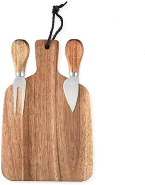 تخته سرو چوبی با 2 چاقوی پنیر استیل ضد زنگ - تخته پذیرایی سازگار با محیط زیست برای پنیر، پیش غذا و سرگرمی | تخته برش و سرو چوب اقاقیا طبیعی تخته سرو چوبی با 2 چاقوی پنیر استیل ضد زنگ - تخته پذیرایی سازگار با محیط زیست برای پنیر، پیش غذا و سرگرمی | تخته برش و سرو چوب اقاقیا طبیعی