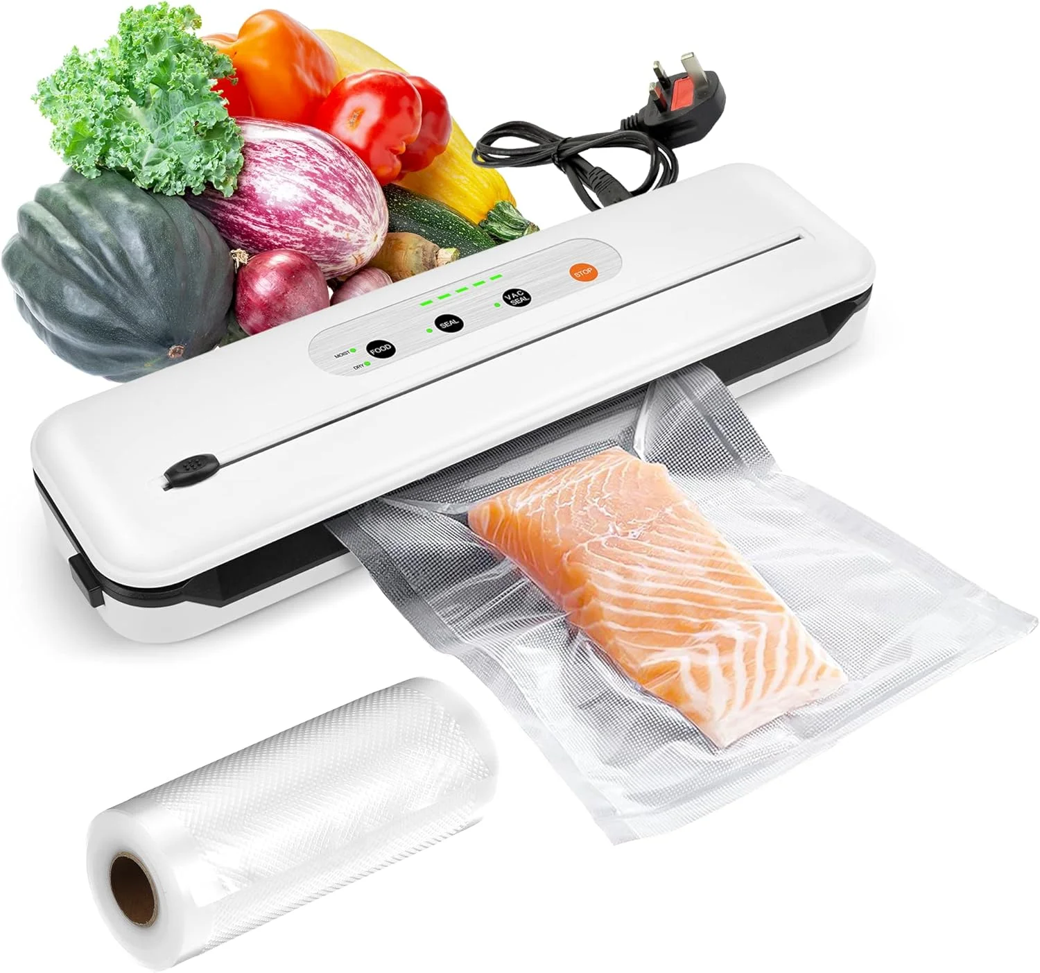 دستگاه بسته بندی و وکیوم COOLBABY با قابلیت استارت خودکار، بدنه استیل ضد زنگ، مناسب برای روش های نگهداری مواد غذایی، حالت های آب بندی خشک و مرطوب و ابزار داخلی