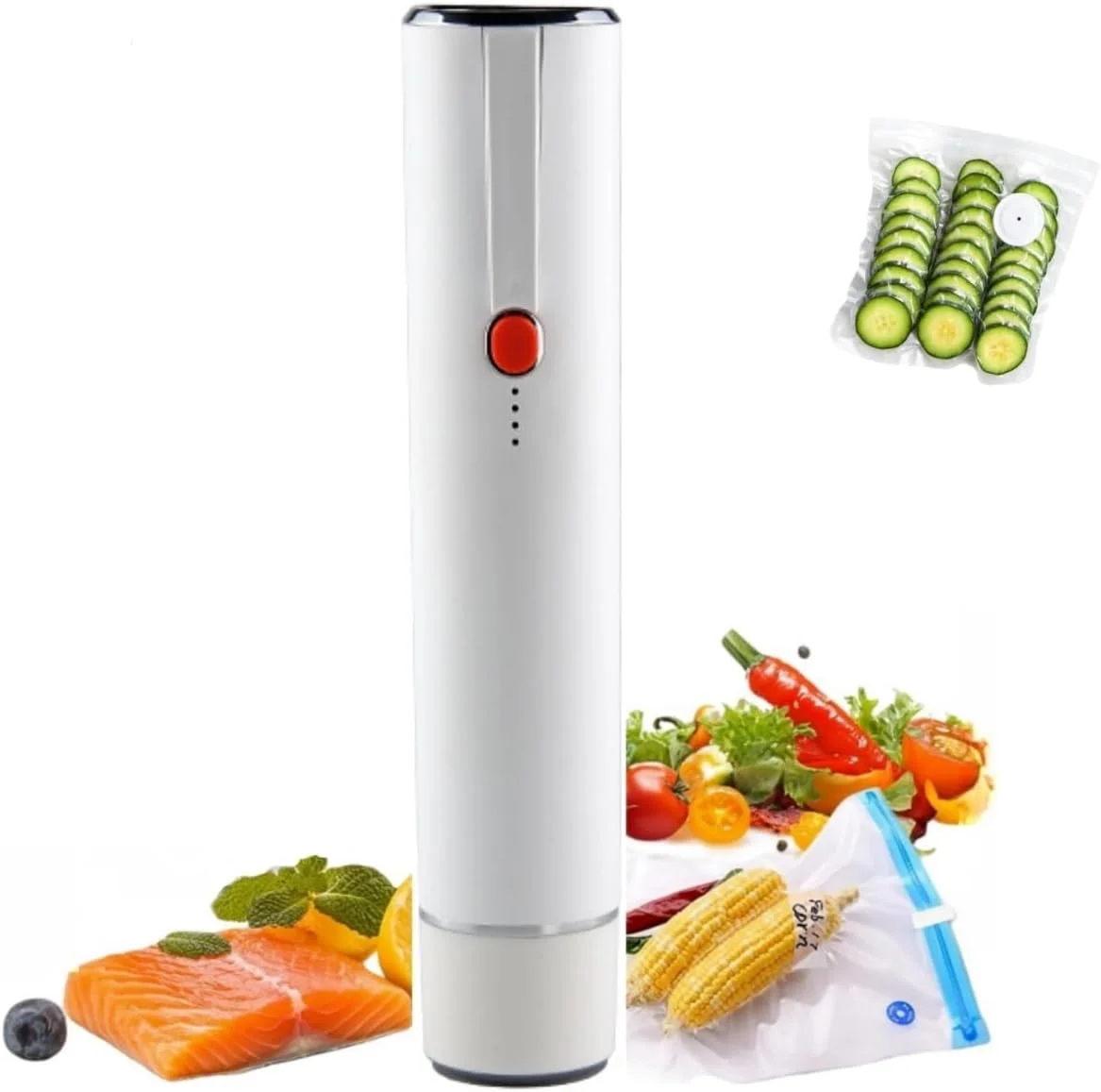 دستگاه وکیوم سیلر بی سیم دستی برای نگهداری مواد غذایی به همراه 10 کیسه قابل استفاده مجدد دستگاه وکیوم سیلر بی سیم دستی برای نگهداری مواد غذایی به همراه 10 کیسه قابل استفاده مجدد