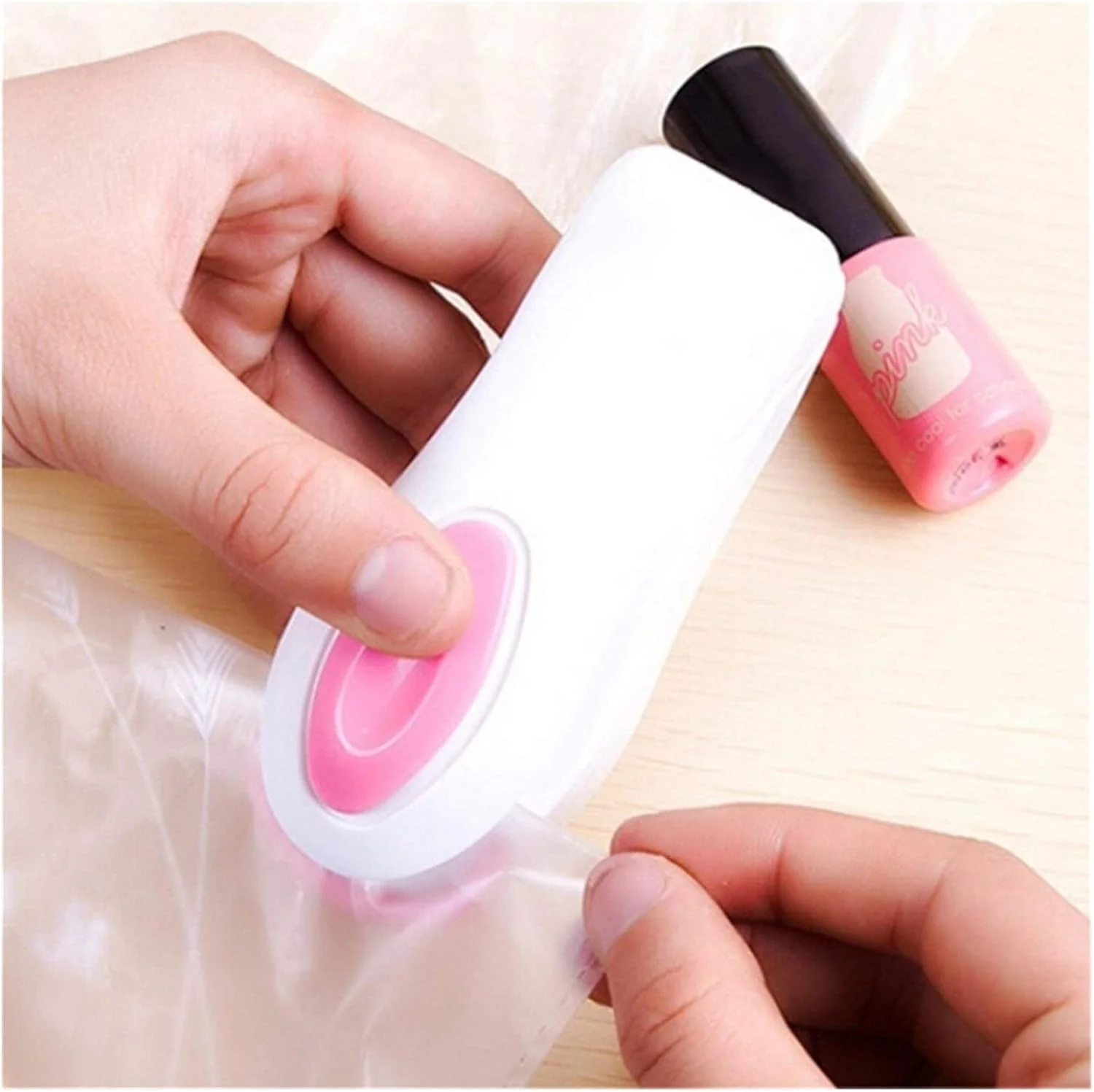 دستگاه وکیوم و پرس حرارتی کوچک قابل حمل HGFUUYT، ابزار کیت کیسه پلاستیکی برای بسته بندی مواد غذایی و لوازم آشپزخانه