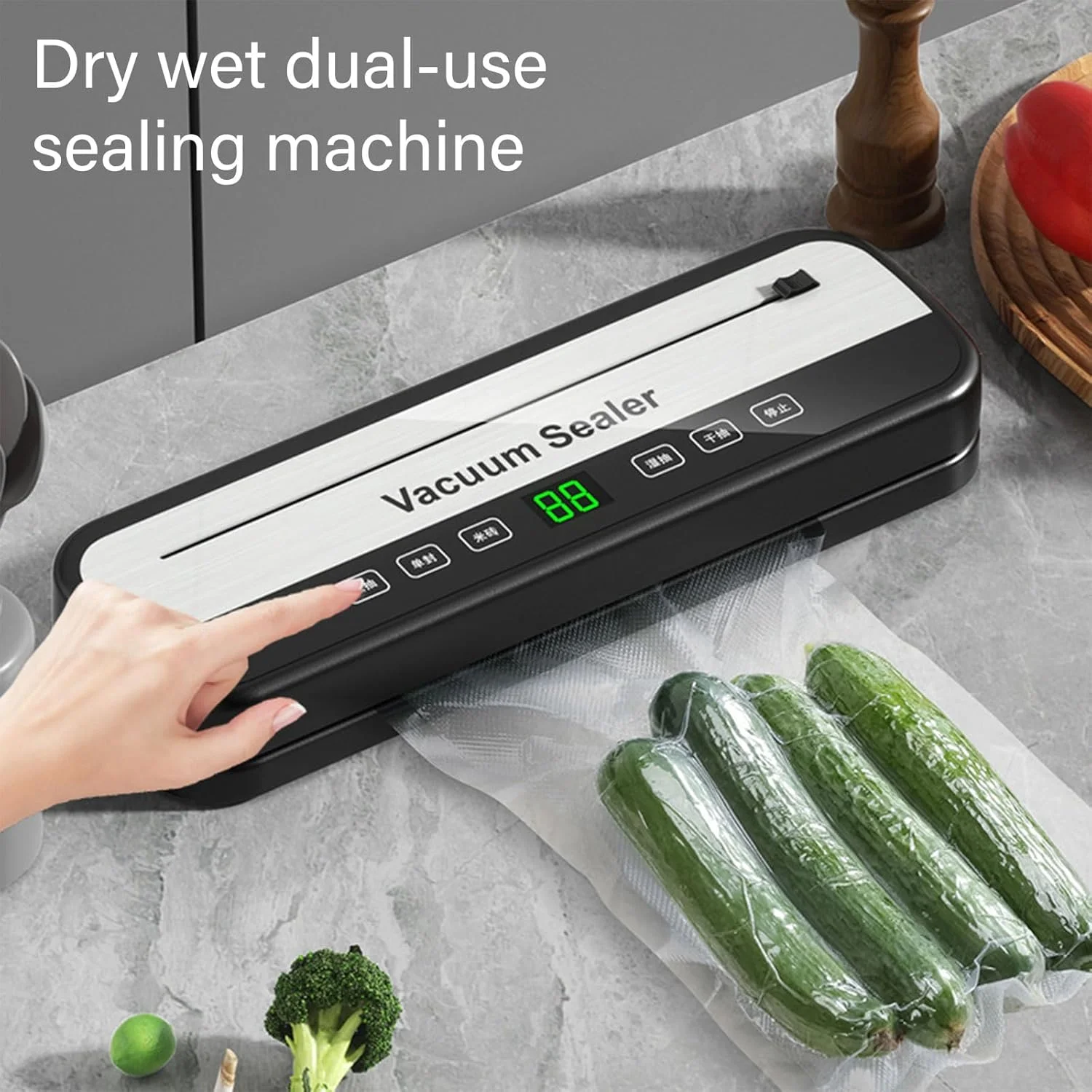 دستگاه وکیوم سیلر غذا برای کار مداوم با سرعت بالا، ابزار چند منظوره وکیوم مواد غذایی، لوازم آشپزخانه