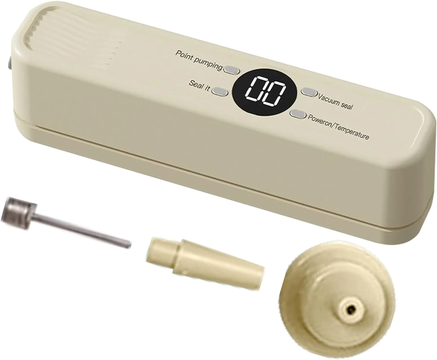 دستگاه وکیوم غذا - سیستم پلمپ هوای قابل شارژ 1200 میلی آمپر ساعتی - دستگاه بسته بندی وکیوم مواد غذایی، مناسب برای غلات کامل، میوه خشک، نان، گوشت، غذاهای دریایی و مرغ