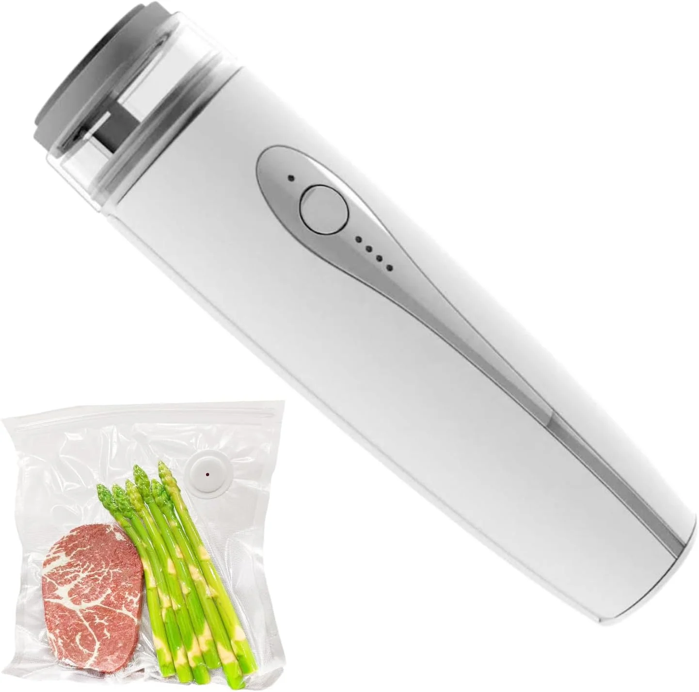 دستگاه وکیوم سیلر | محافظ غذا و نگهداری در آشپزخانه - دستگاه وکیوم قابل حمل برای مسافرت | مناسب برای نگهداری مواد غذایی در انبار، مسافرت، آپارتمان، پیک نیک، کمپینگ، خوابگاه، ماهی، پنیر و سبزیجات