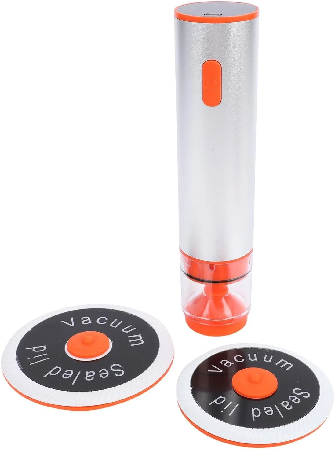 دستگاه وکیوم کوچک و قابل حمل گوشیدا برای مواد غذایی، دستگاه وکیوم دستی قدرتمند 60 کیلو پاسکال، با عملکرد باد کردن، مناسب برای آشپزخانه منزل (نارنجی)