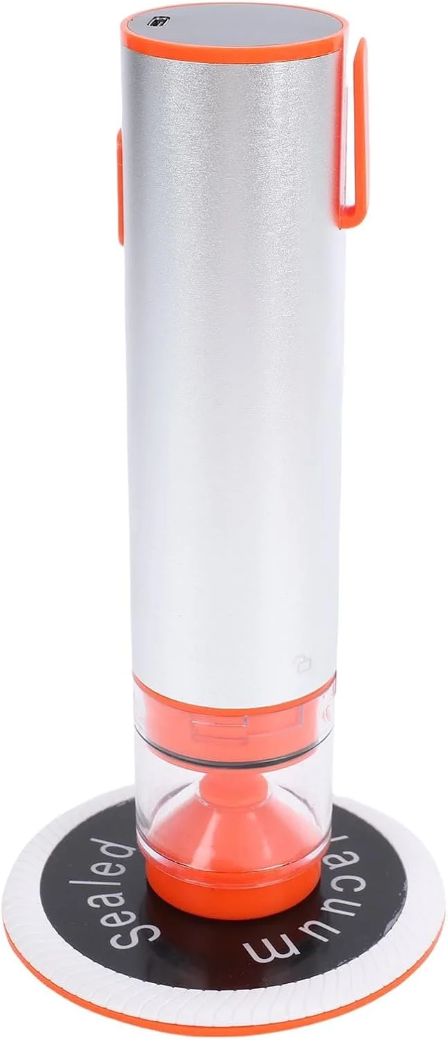 دستگاه وکیوم بسته بندی جمع و جور Jiawu، دستگاه نگهداری مواد غذایی قابل حمل با مکش 60KPa برای خانه و فعالیت های خارج از منزل (نارنجی)