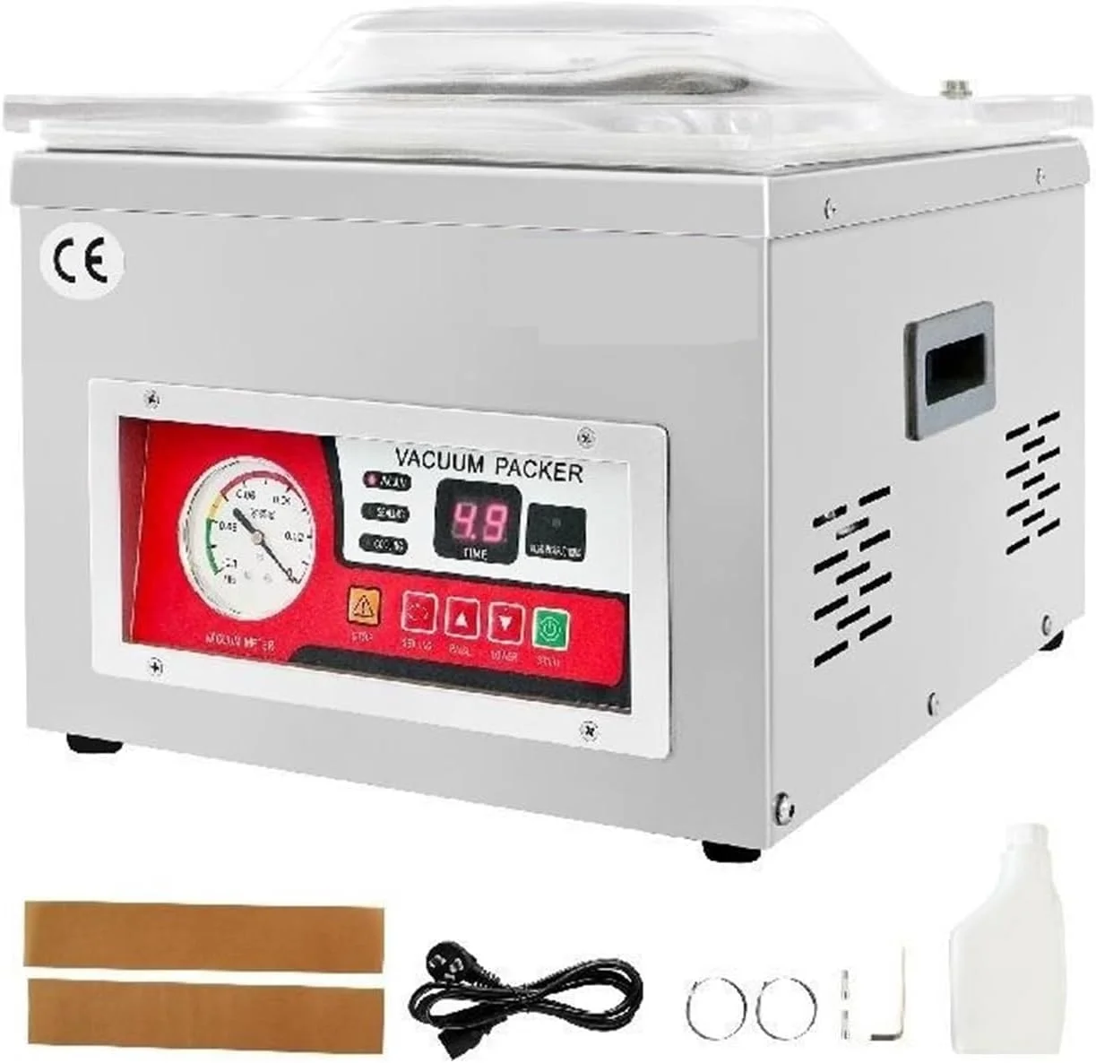 دستگاه بسته بندی وکیوم مواد غذایی JHQWIDD مدل DZ-260A مناسب آشپزخانه و بسته بندی گوشت