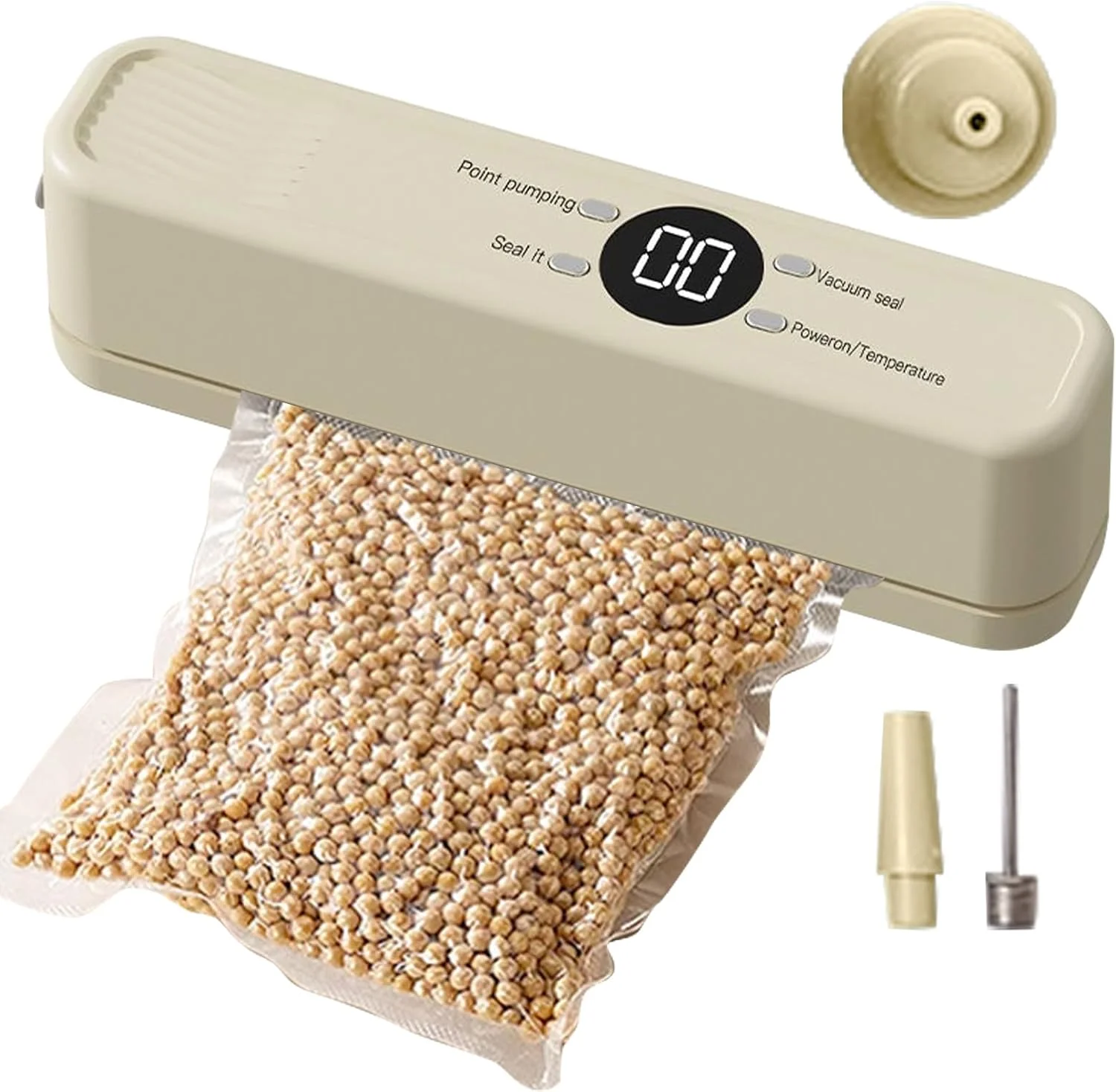 دستگاه وکیوم بسته بندی مواد غذایی - سیستم تنظیم شونده برای تخلیه هوای مواد غذایی - مناسب برای غلات کامل، گوشت، غذاهای دریایی، مرغ، میوه، نان و بیسکویت