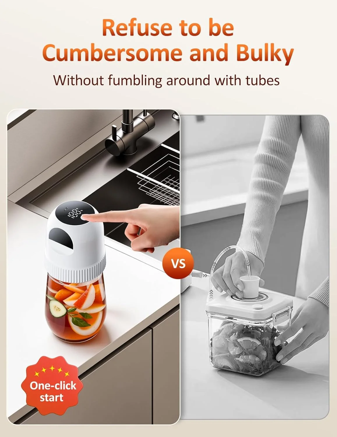 دستگاه وکیوم برقی شیشه های دهان گشاد و معمولی، دستگاه وکیوم اتوماتیک 3 در 1 برای شیشه های دهان گشاد و معمولی و کیسه های وکیوم، دستگاه وکیوم قابل حمل شارژی درب شیشه های کنسروی