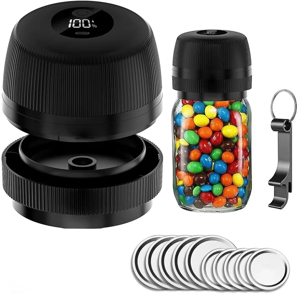 دستگاه وکیوم برقی شیشه های دهان گشاد و معمولی - دستگاه وکیوم اتوماتیک شیشه ای - ایده آل برای نگهداری مواد غذایی