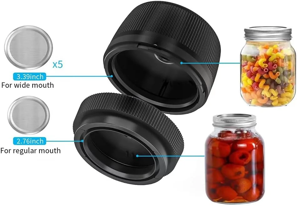 دستگاه وکیوم برقی شیشه های دهان گشاد و معمولی - دستگاه وکیوم اتوماتیک شیشه ای - ایده آل برای نگهداری مواد غذایی