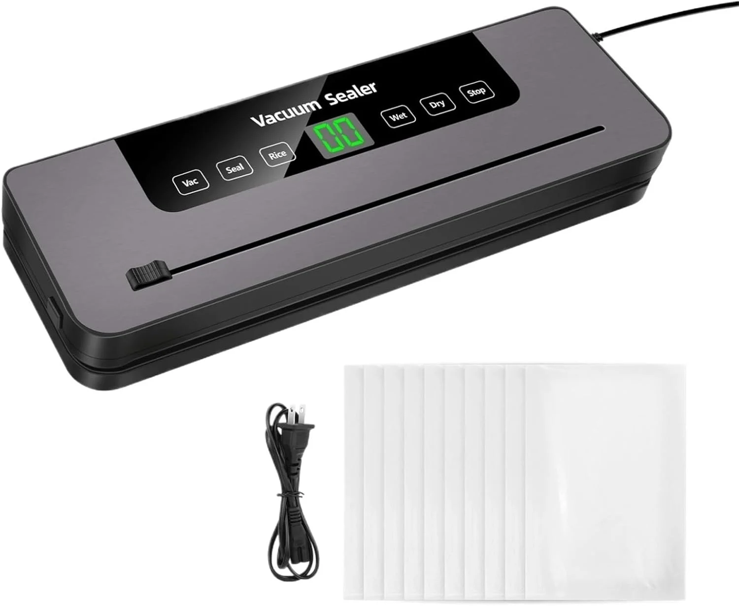 دستگاه وکیوم برقی اتوماتیک 60kpa، دستگاه بسته بندی مواد غذایی خشک و مرطوب به همراه 10 کیسه رایگان