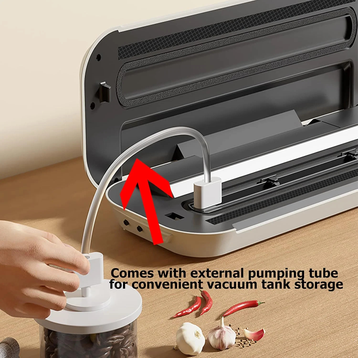 دستگاه وکیوم سیلر اریکات، سیلر غذای تمام اتوماتیک 60Kpa با تیغه کشویی داخلی و مهر و موم فوق عریض 320 میلی متری، عملکرد لمسی هوشمند و حالت های غذای خشک و مرطوب، برای تمام نیازهای نگهداری مواد غذایی