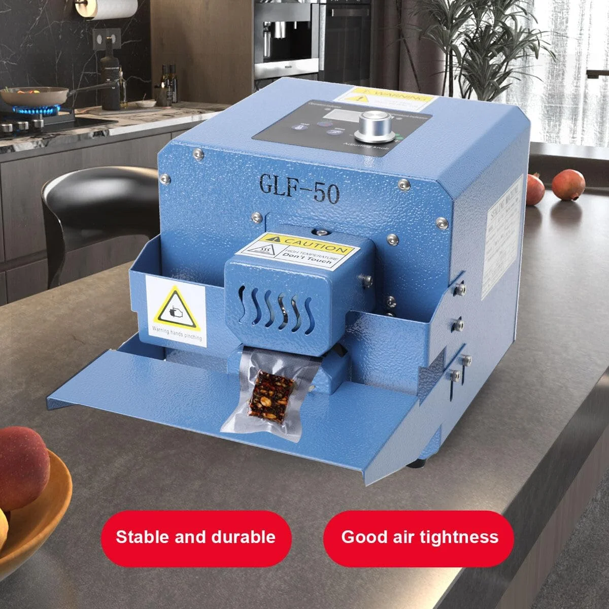 دستگاه پرس حرارتی EODSAD، دستگاه پرس حرارتی اتوماتیک کیسه پلاستیکی مواد غذایی، کنترل دمای غلتکی مداوم، دستگاه پرس کیسه پلاستیکی تجاری برای کلوچه، مغازه های کوچک، آشپزخانه خانگی