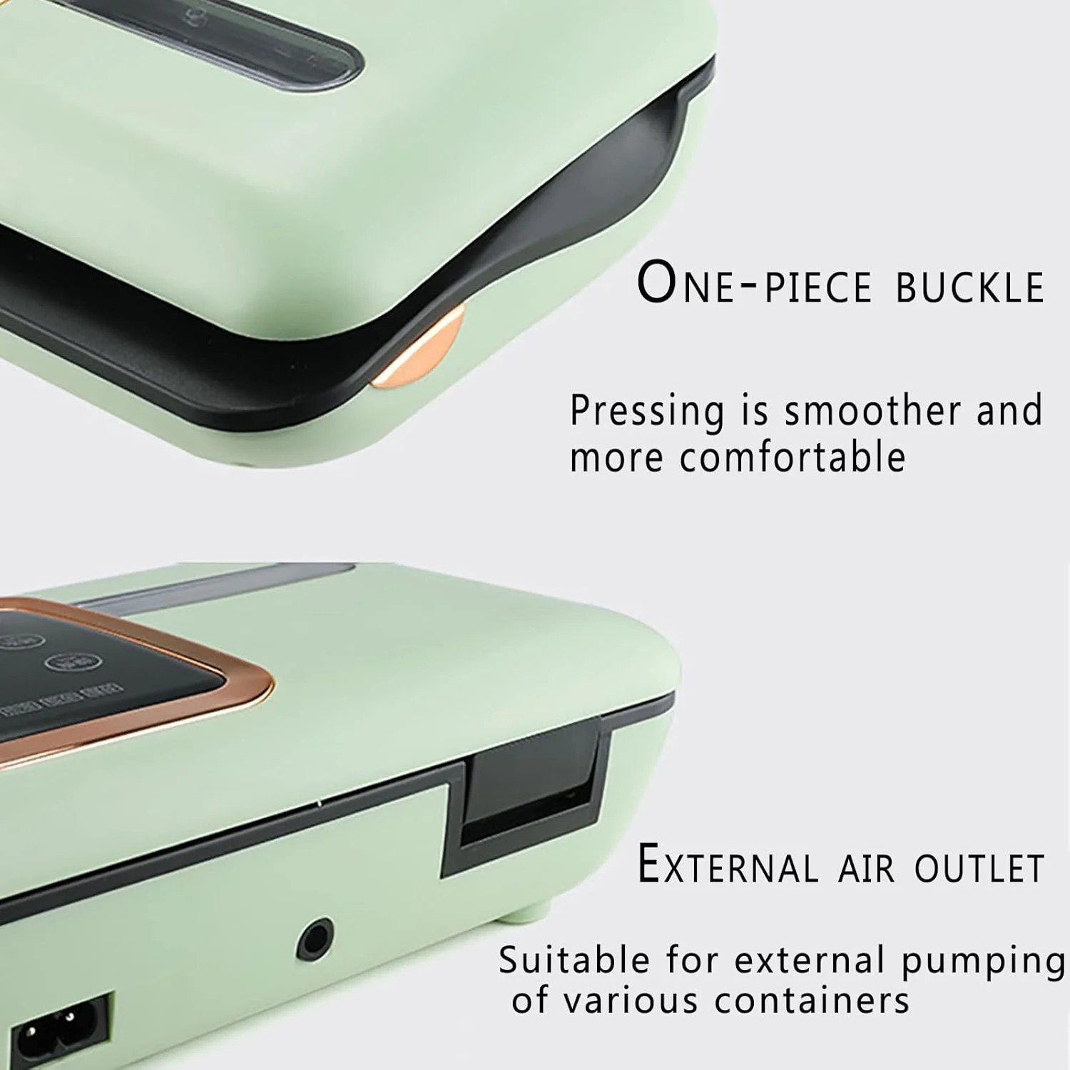 دستگاه وکیوم بسته بندی مواد غذایی تمام اتوماتیک ERICAT، دستگاه وکیوم 80Kpa با حالت تک مهر و ضربه ای، عملکرد تک لمسی LED و آب بندی حرارتی 3 میلی متری، برای کیسه های مواد غذایی، کاسه های مارینت، بسته بندی وعده های غذایی