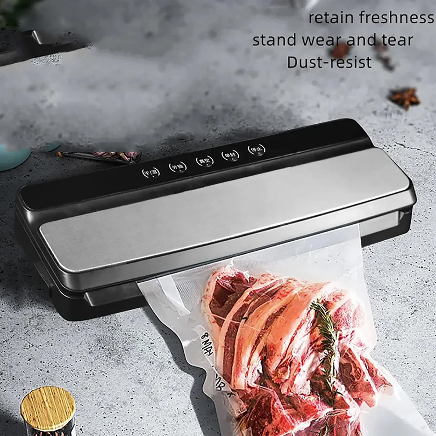 دستگاه وکیوم بسته بندی مواد غذایی اریکات، تمام اتوماتیک با المنت حرارتی 3 میلی متری و کیت استارتر، حالت های خشک و مرطوب و عملکرد آسان تک لمسی، برای تمام نیازهای نگهداری مواد غذایی دستگاه وکیوم بسته بندی مواد غذایی اریکات، تمام اتوماتیک با المنت حرارتی 3 میلی متری و کیت استارتر، حالت های خشک و مرطوب و عملکرد آسان تک لمسی، برای تمام نیازهای نگهداری مواد غذایی