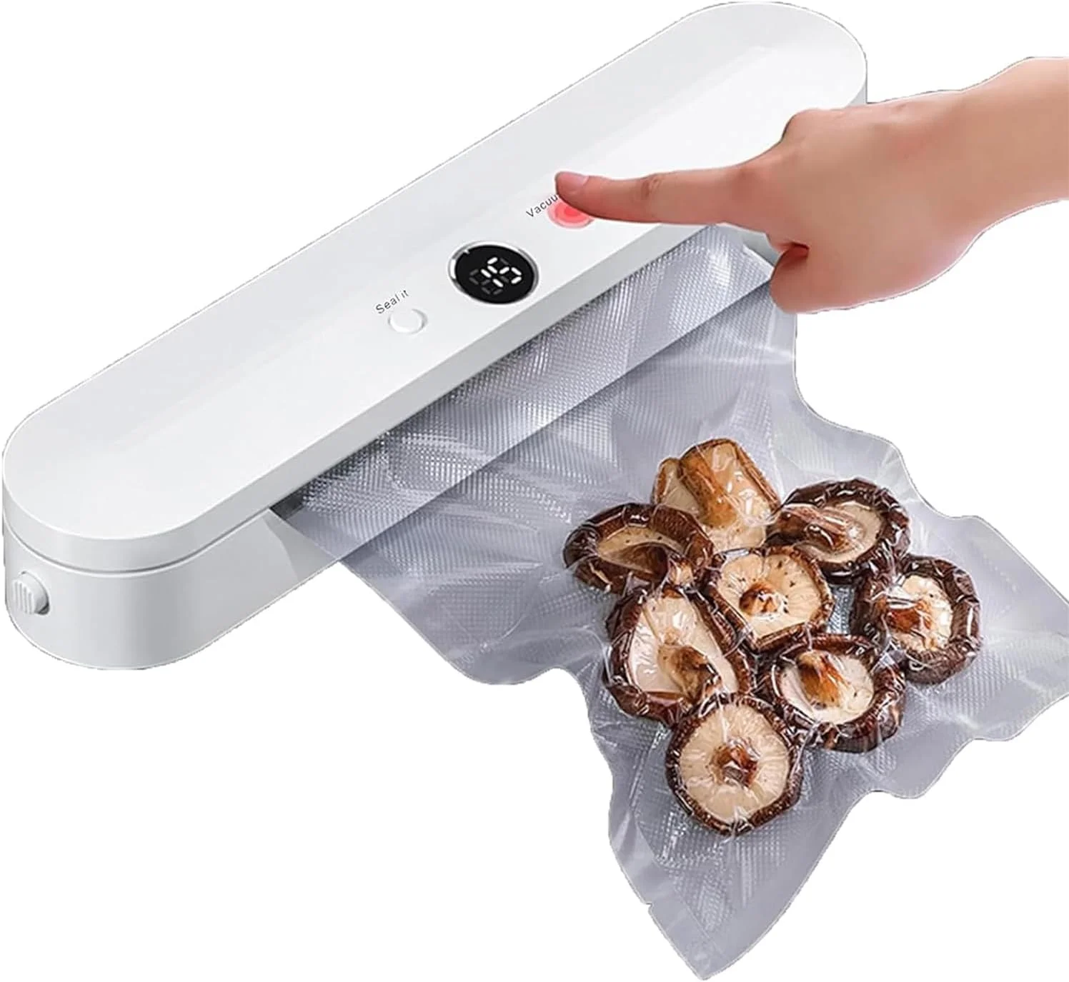 دستگاه وکیوم بسته بندی مواد غذایی ERICAT، دستگاه وکیوم بی سیم 120 واتی با صفحه لمسی LED، مهر و موم توسعه یافته 28 سانتی متری و دو حالت بسته بندی، قدرت مکش قوی 60 کیلو پاسکال و ذخیره سازی آسان، برای نگهداری مواد غذایی