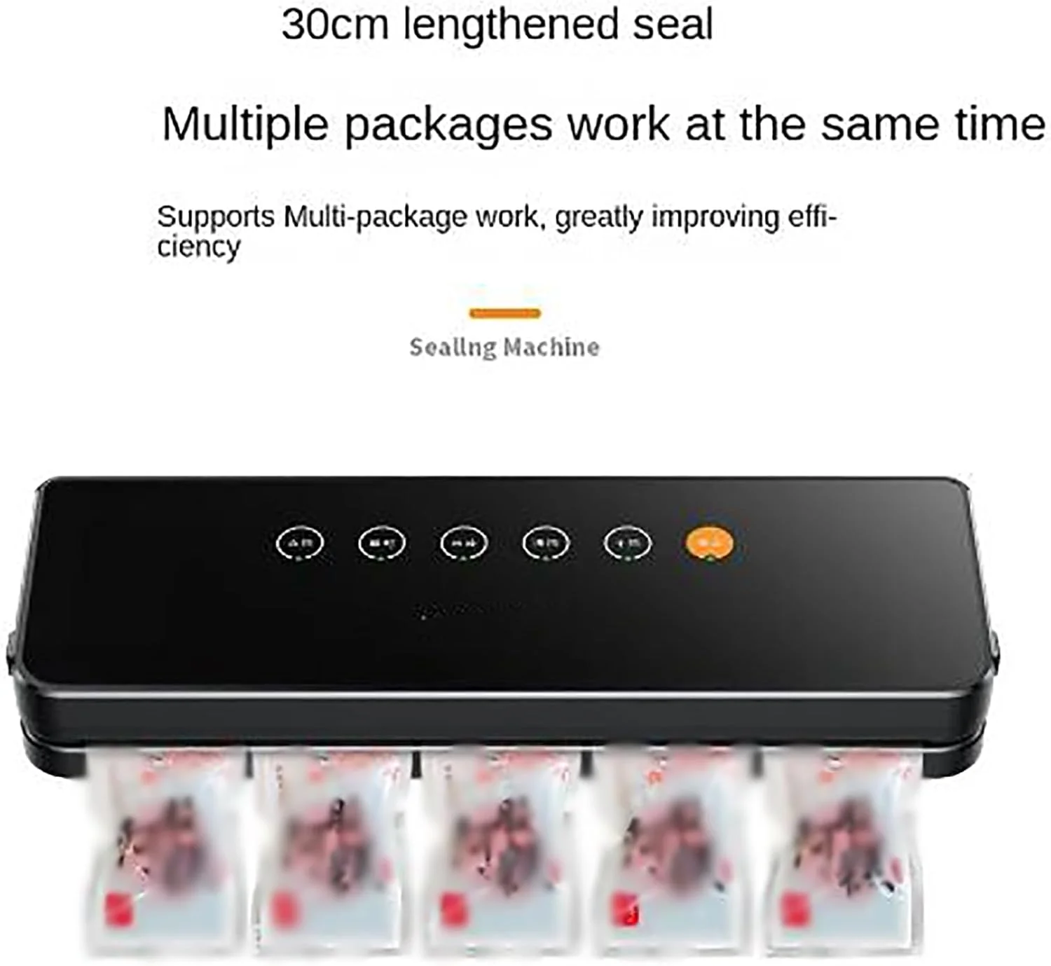 دستگاه وکیوم بسته بندی مواد غذایی اریکات، با صفحه نمایش LED، قدرت مکش قوی 60 کیلو پاسکال و دو حالت بسته بندی، مهر و موم طولانی 30 سانتی متری و پایه جداشدنی، برای کیسه های وکیوم و جعبه های نگهداری