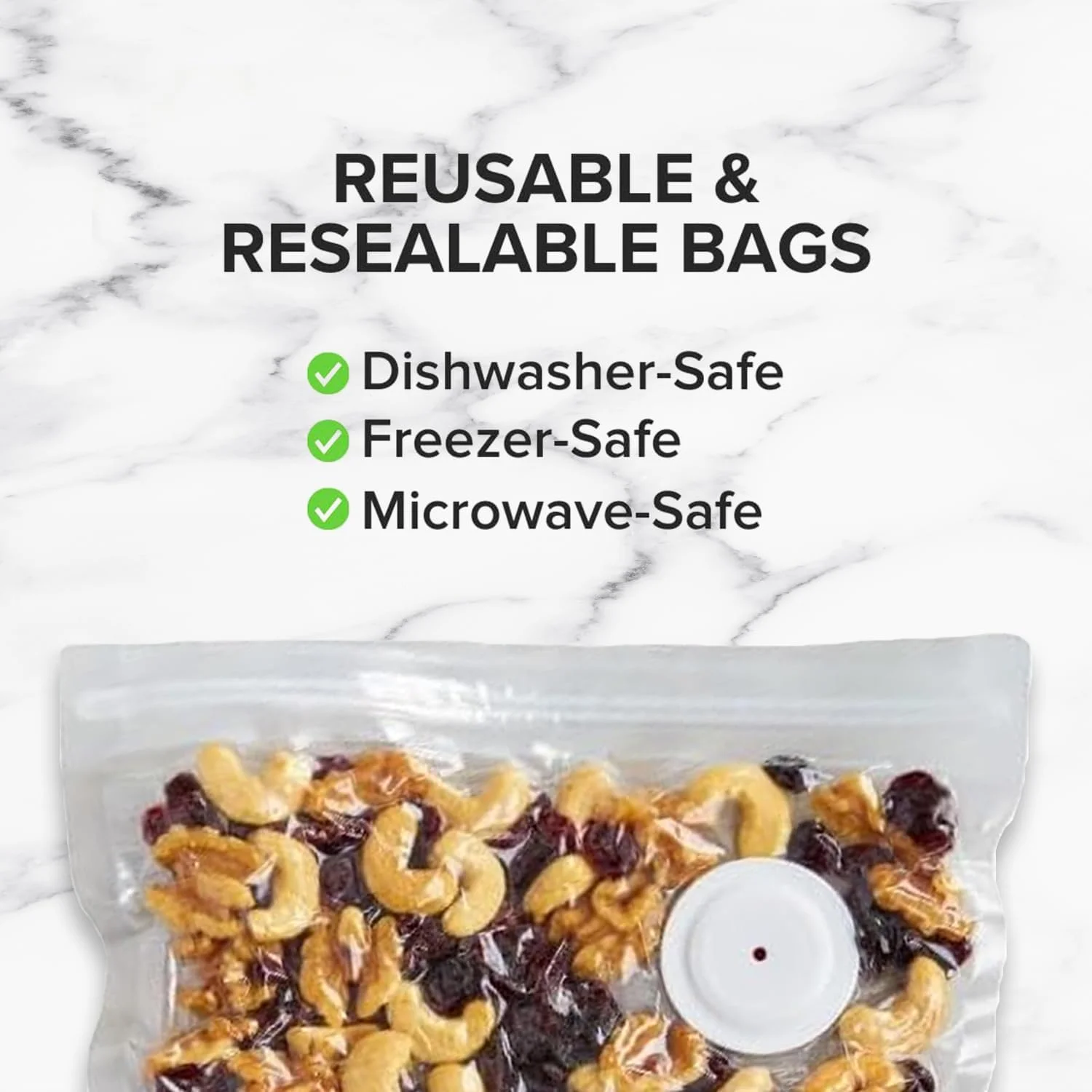 دستگاه وکیوم سیلر فانیتو، جمع و جور و قابل حمل، به همراه 30 کیسه قابل استفاده مجدد