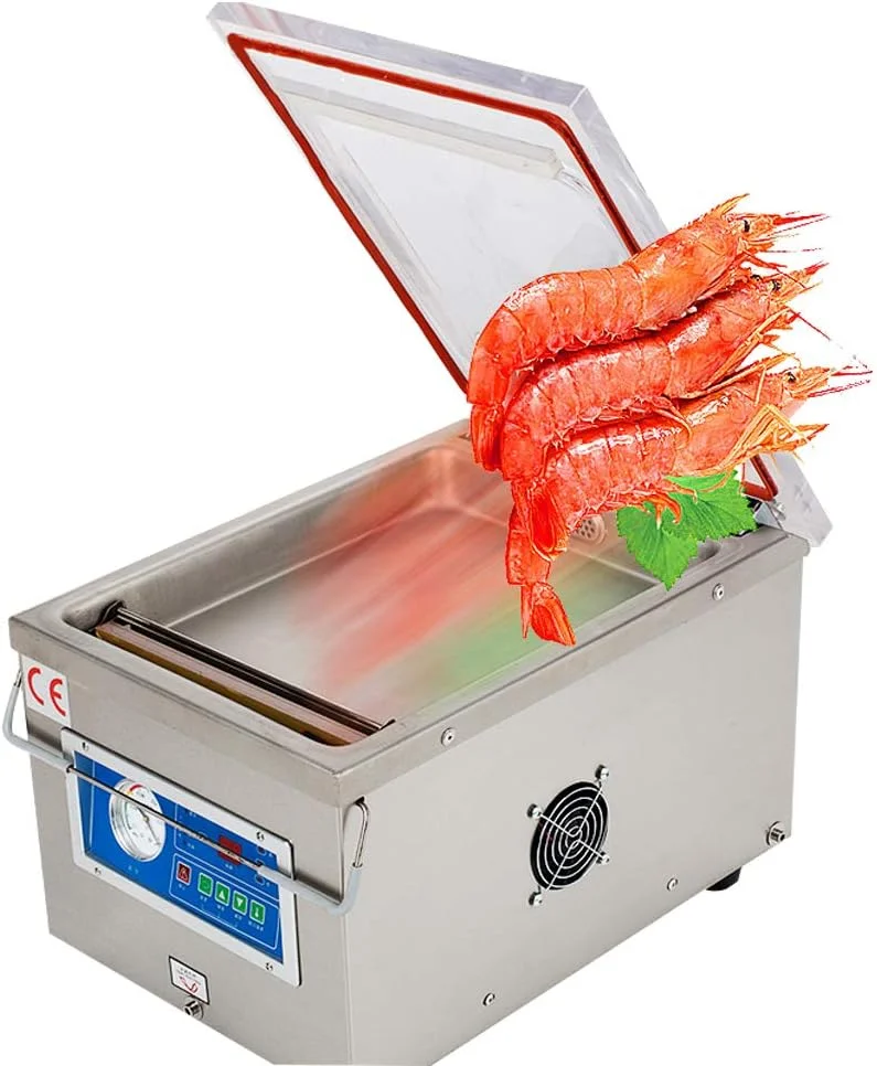 دستگاه بسته بندی وکیوم تجاری GFSuwqj 750W استیل ضد زنگ برای گوشت/سبزیجات/غذاهای دریایی/قطعات الکترونیکی