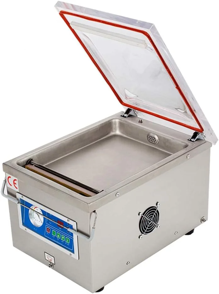 دستگاه بسته بندی وکیوم تجاری GFSuwqj 750W استیل ضد زنگ برای گوشت/سبزیجات/غذاهای دریایی/قطعات الکترونیکی