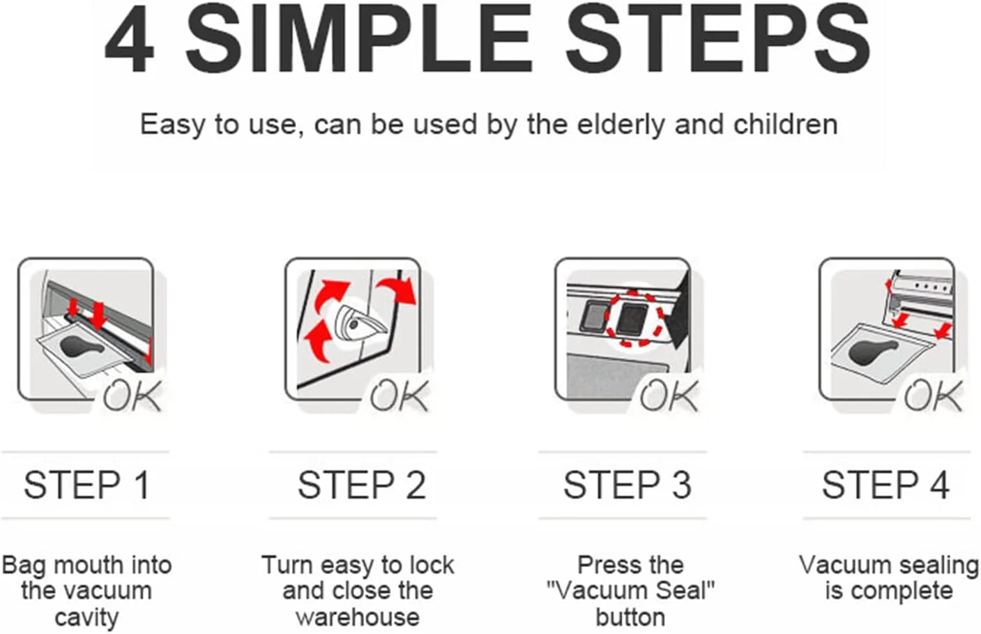 دستگاه وکیوم سیلر برای نگهداری و بسته بندی مواد غذایی خشک، وکیوم و مهر و موم برای بسته بندی مواد غذایی، دستگاه بسته بندی خانگی سیستم هوابندی