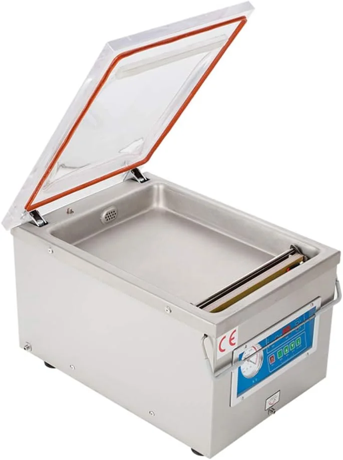 دستگاه بسته بندی وکیوم تجاری GFSuwqj 750W استیل ضد زنگ برای گوشت/سبزیجات/غذاهای دریایی/قطعات الکترونیکی