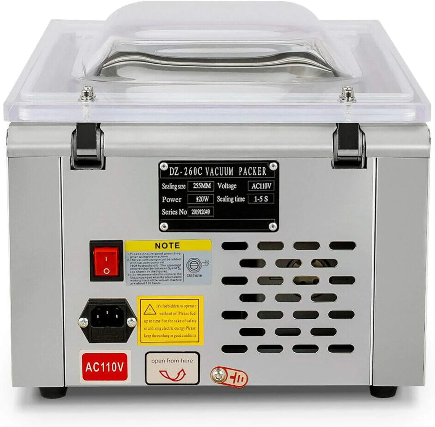 دستگاه بسته بندی و پلمپ وکیوم دیجیتال 220 ولت، دستگاه پلمپ مواد غذایی، بسته بندی صنعتی مواد غذایی 120 وات