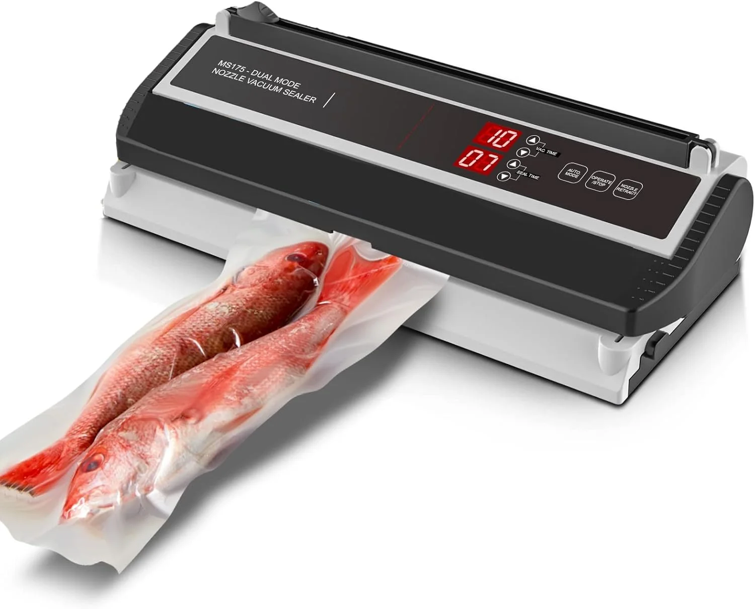 دستگاه وکیوم سیلر تجاری GPERSGU 250W با عملکرد دمیدن هوا و برش، دارای میله آب بندی 40 سانتی متری، بسته بندی مواد غذایی خشک و مرطوب برای کیسه های صاف و کیسه های مایلار