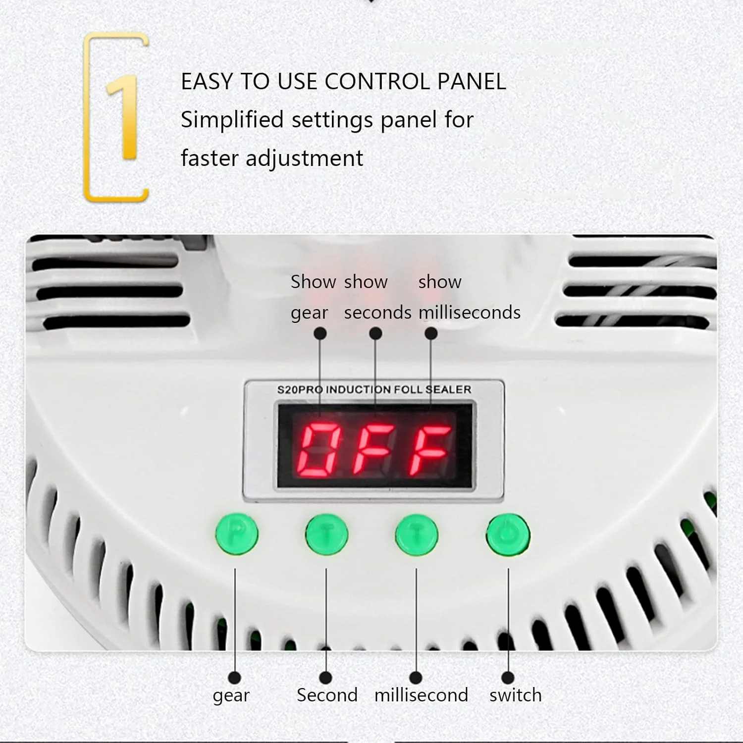 دستگاه سیل القایی دستی GZDcjsc، دستگاه پلمپ درب بطری القایی الکترومغناطیسی، قدرت قابل تنظیم، محدوده پلمپ بزرگتر 20-115 میلی متر، برای بطری های شیشه ای پلاستیکی دستگاه سیل القایی دستی GZDcjsc، دستگاه پلمپ درب بطری القایی الکترومغناطیسی، قدرت قابل تنظیم، محدوده پلمپ بزرگتر 20-115 میلی متر، برای بطری های شیشه ای پلاستیکی