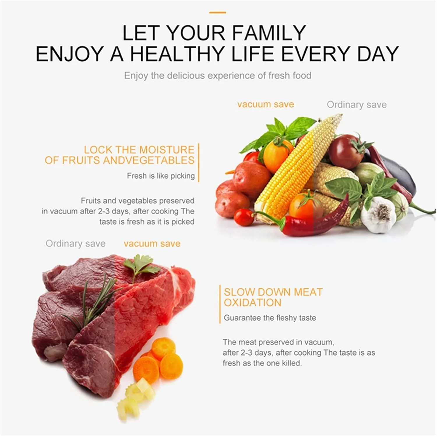 دستگاه بسته بندی وکیوم مواد غذایی با 10 کیسه وکیوم - دستگاه بسته بندی مواد غذایی با کاربری آسان