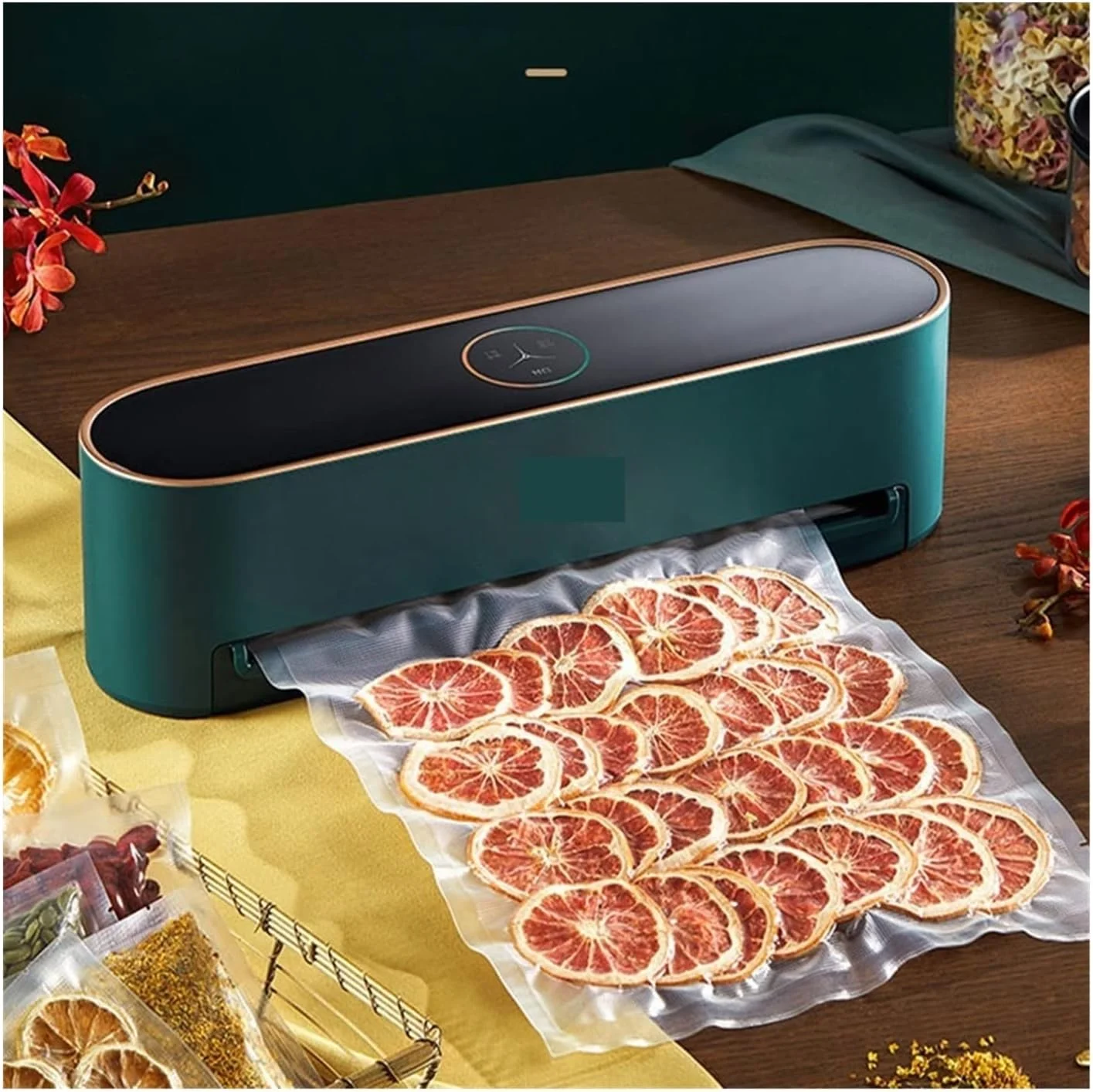 دستگاه وکیوم بسته بندی مواد غذایی GZDpwgn، دستگاه بسته بندی وکیوم اتوماتیک خشک/مرطوب با قدرت 70 کیلو پاسکال، دارای نمایشگر دیجیتال و کیسه های وکیوم، کاربری آسان و نگهداری راحت