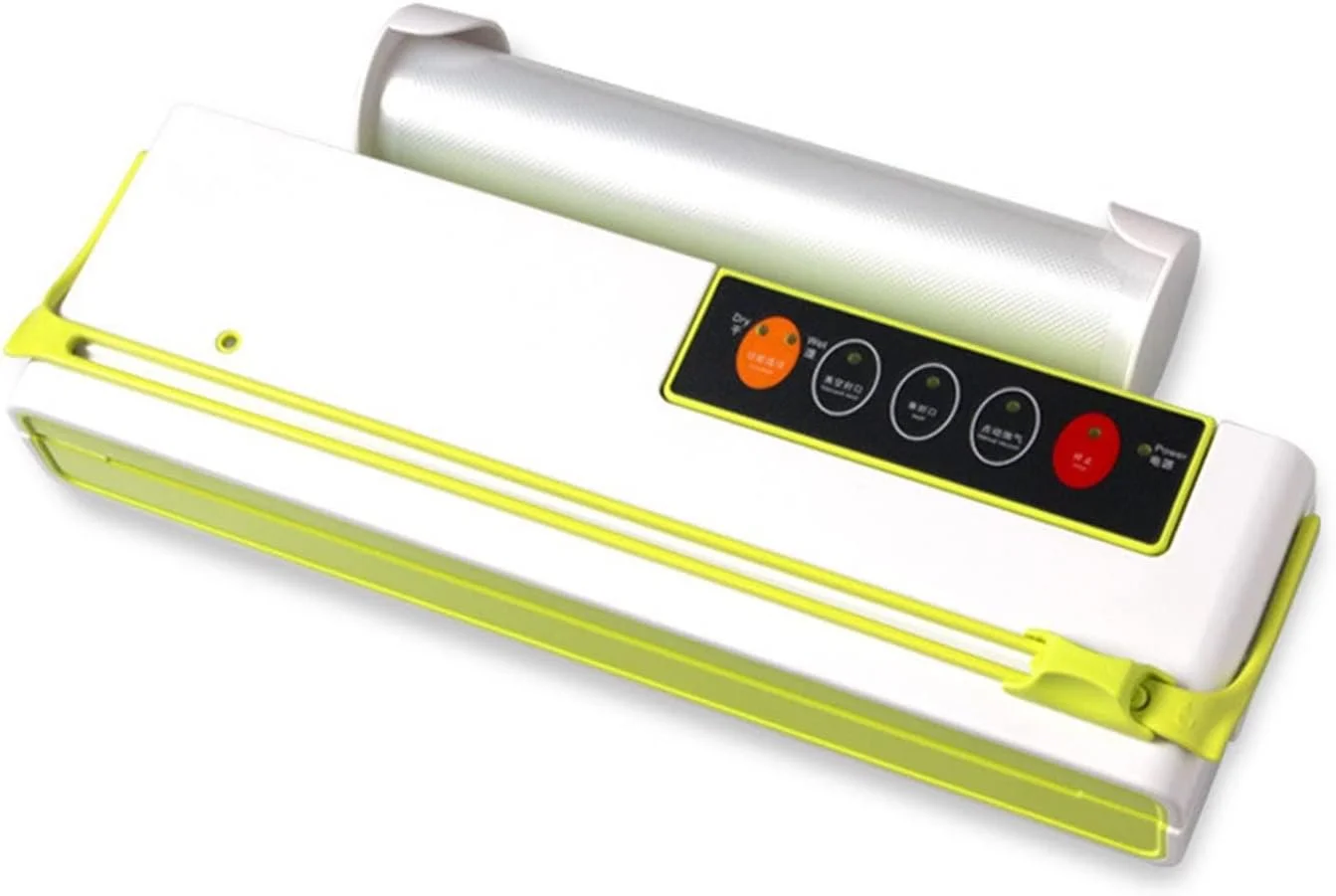 دستگاه بسته بندی وکیوم مواد غذایی مناسب منزل و کسب و کار، دستگاه وکیوم برای تازه نگه داشتن مواد غذایی، کاربری آسان (سفید و سبز)