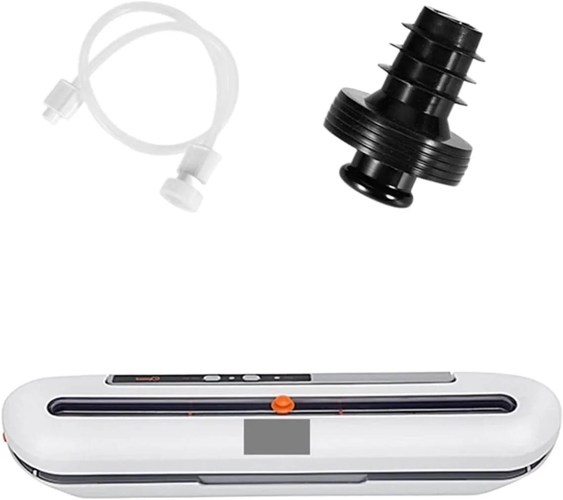 دستگاه وکیوم بسته بندی مواد غذایی، بهترین دستگاه بسته بندی اتوماتیک خانگی و تجاری، شامل دستگاه وکیوم بسته بندی، کاربری آسان و نگهداری راحت (خاکستری - 2 عدد)