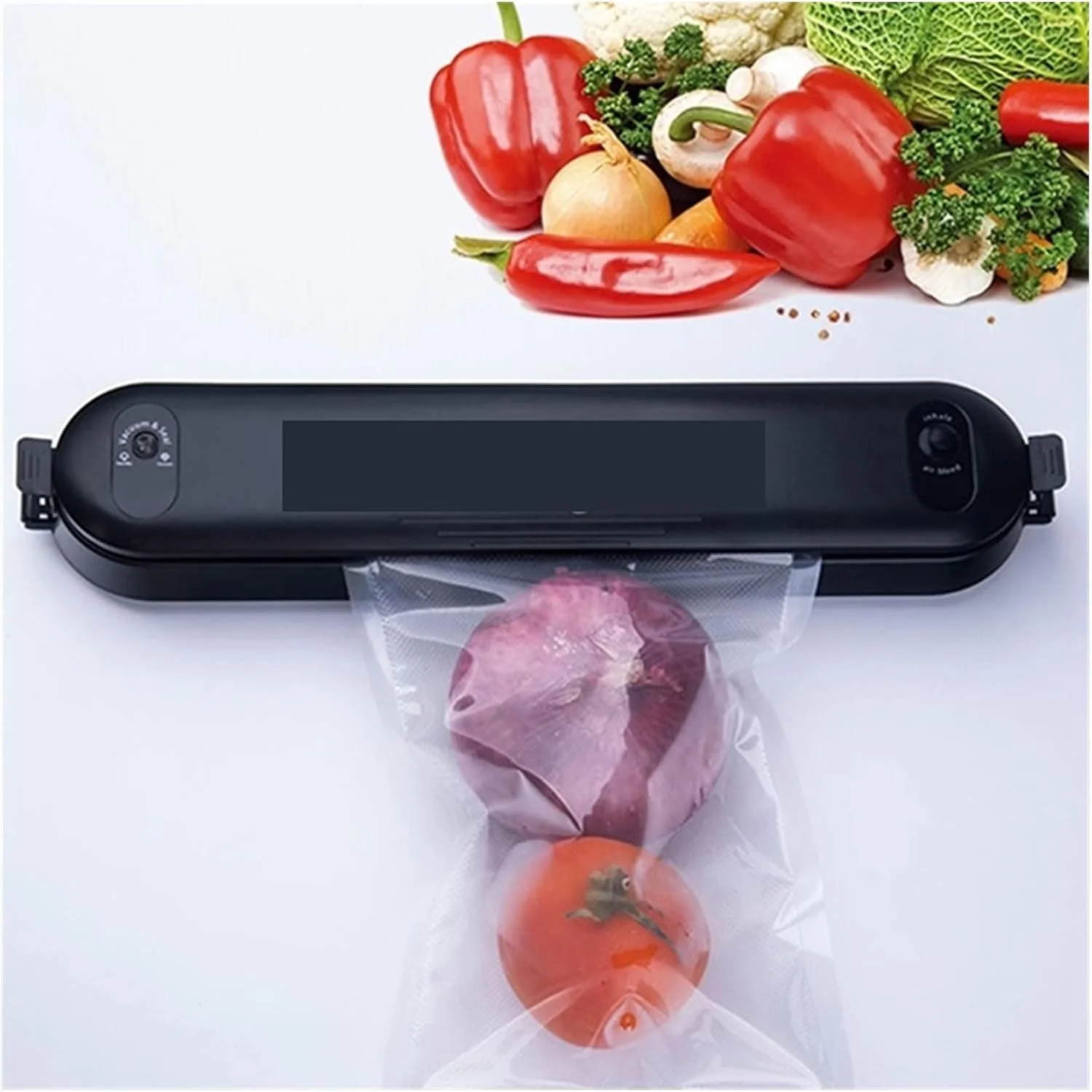 دستگاه بسته بندی مواد غذایی GZDtdsd مناسب آشپزخانه منزل، دستگاه بسته بندی وکیوم برقی، کیسه های نگهدارنده مواد غذایی، دستگاه بسته بندی وکیوم تجاری مواد غذایی خانگی، کاربری آسان و نگهداری آسان