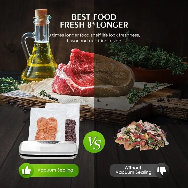 دستگاه وکیوم بسته بندی مواد غذایی، دستگاه بسته بندی وکیوم برقی، مناسب برای نگهداری مواد غذایی، بسته بندی آسان و نگهداری راحت (9-مشکی)