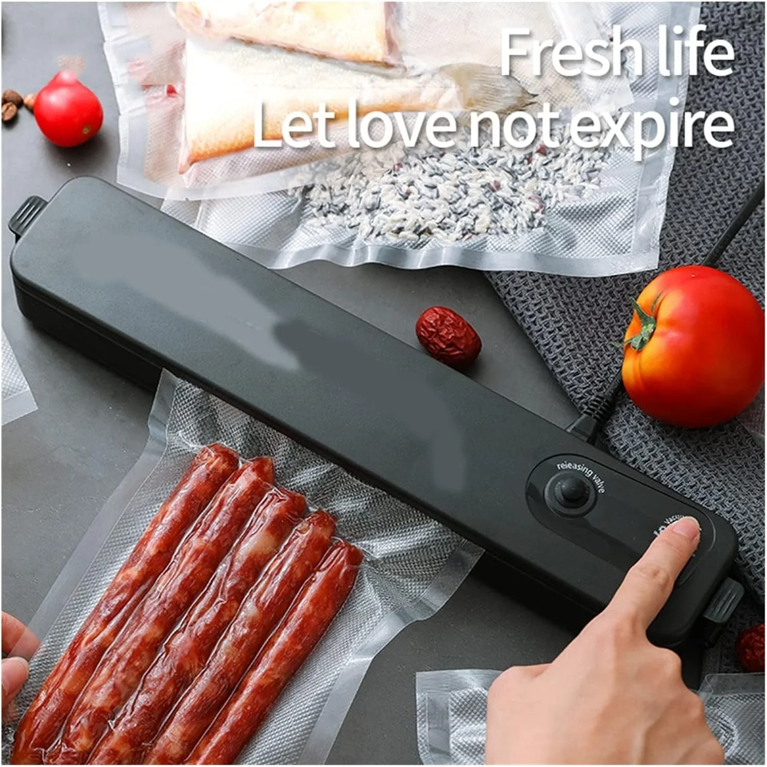 دستگاه وکیوم بسته بندی مواد غذایی GZDtdsd، مناسب برای آشپزخانه منزل، دستگاه بسته بندی اتوماتیک وکیوم مواد غذایی، کاربری آسان و نگهداری راحت