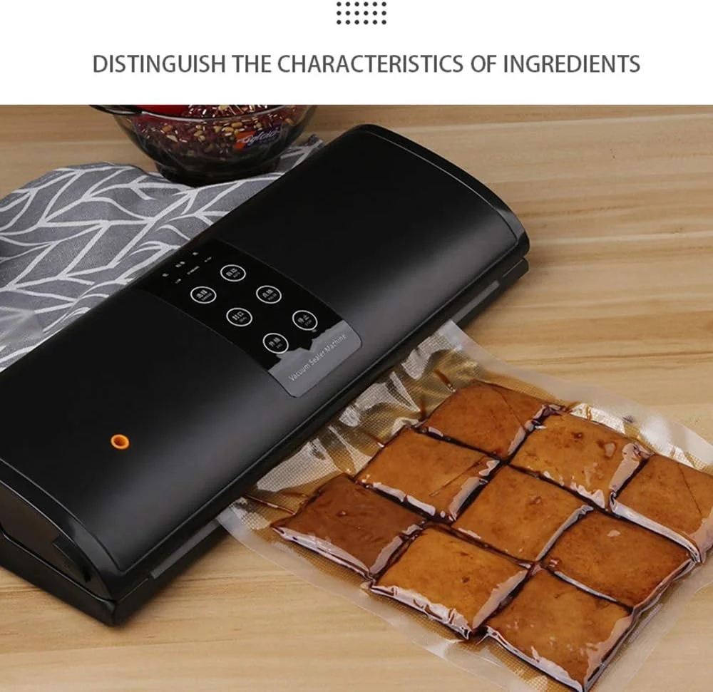 دستگاه وکیوم سیلر GZDZHP، دستگاه بسته بندی مواد غذایی اتوماتیک برای نگهداری مواد غذایی خشک و مرطوب، کنترل لمسی ضد آب برای گوشت، سبزیجات، میوه ها، EU