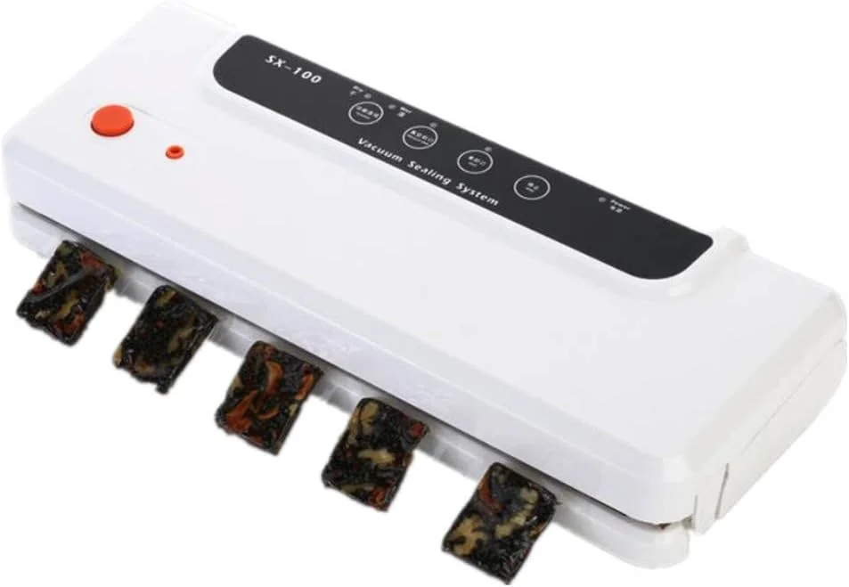 دستگاه وکیوم بسته بندی مواد غذایی الکتریکی تجاری GZDZHP، دستگاه بسته بندی و پلمپ اتوماتیک، دستگاه پلمپ کیسه پلاستیکی، لوازم آشپزخانه خانگی برای بسته بندی مواد غذایی، میوه و آجیل (رنگ: سفید)