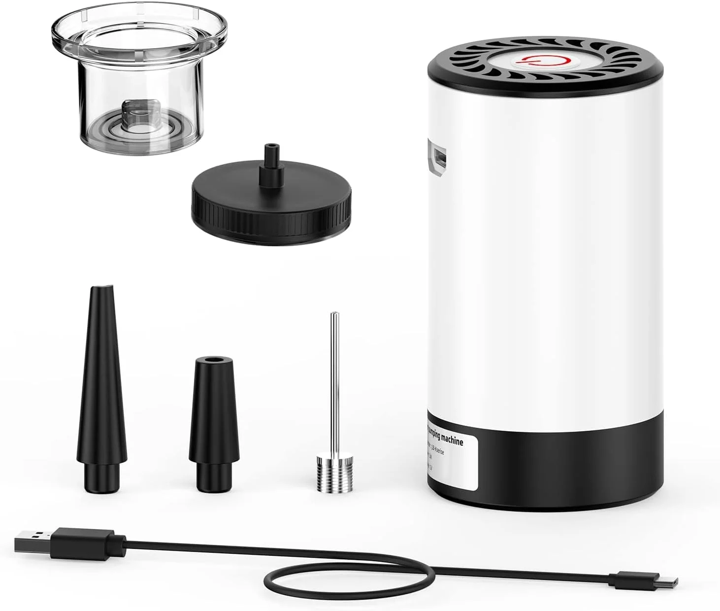 دستگاه وکیوم سیلر دستی، مجموعه 7 عددی وکیوم سیلر برقی قابل حمل برای مواد غذایی، استخراج هوا و باد کردن، پمپ وکیوم قابل شارژ، برای نگهداری مواد غذایی و پخت و پز به روش سو وید