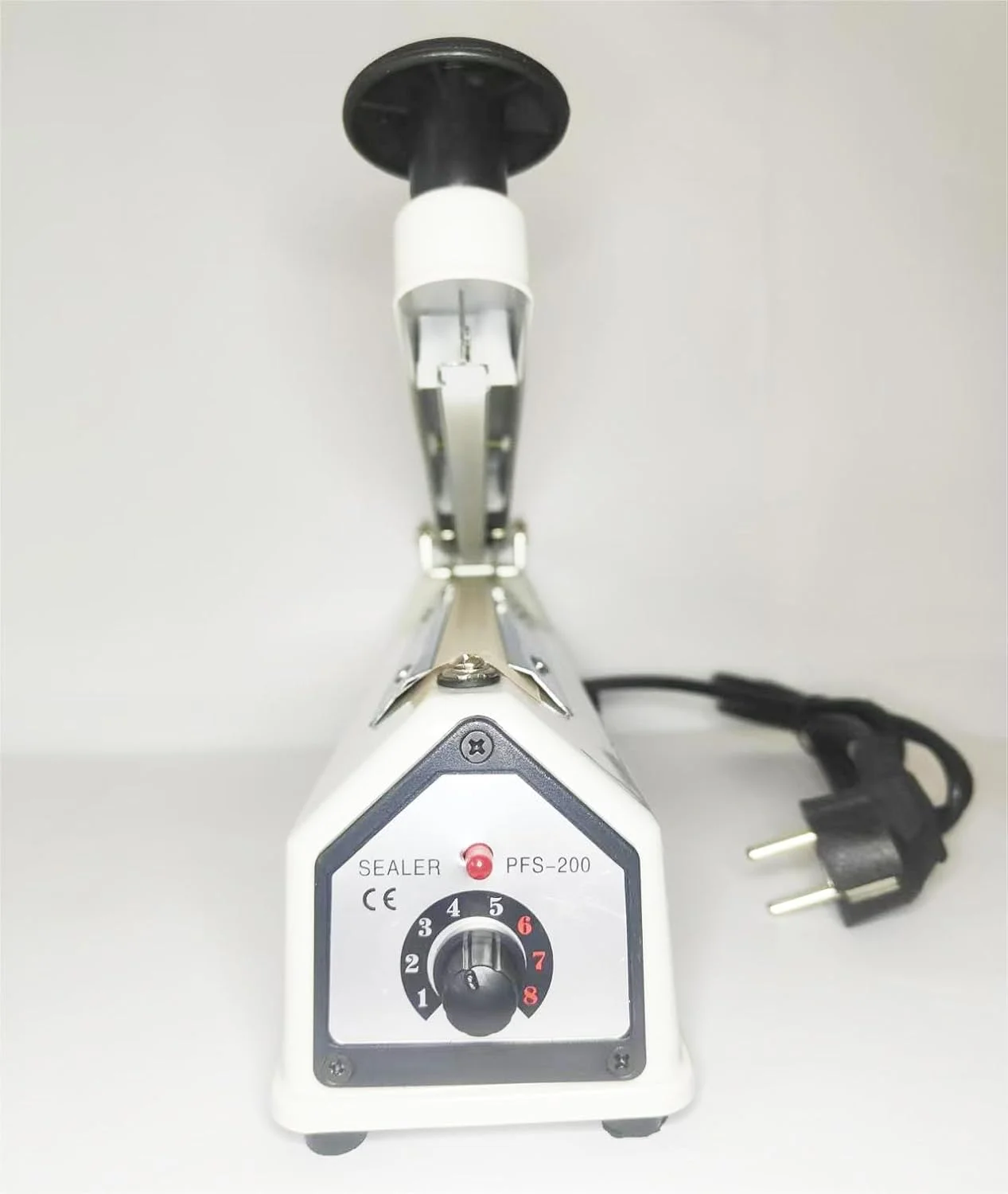 دستگاه پرس حرارتی HeiGuno برای کیسه های پلاستیکی تا طول 20 سانتی متر (سفید، 200 میلی متر)