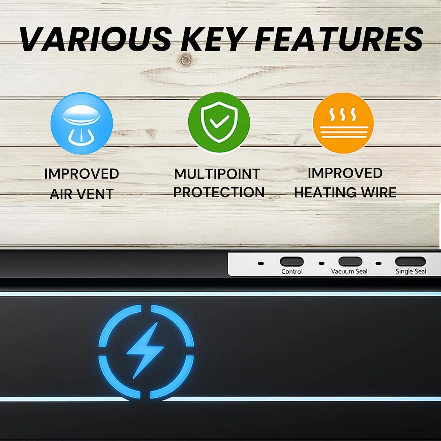 دستگاه وکیوم سیلر خانگی اسنس - دستگاه وکیوم مواد غذایی اتوماتیک، کم صدا، دستگاه بسته بندی با حالت های خشک و مرطوب برای نگهداری و حفظ مواد غذایی دستگاه وکیوم سیلر خانگی اسنس - دستگاه وکیوم مواد غذایی اتوماتیک، کم صدا، دستگاه بسته بندی با حالت های خشک و مرطوب برای نگهداری و حفظ مواد غذایی