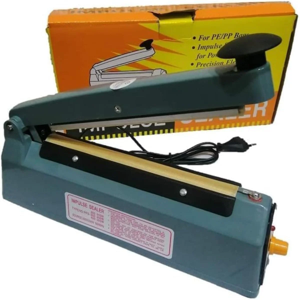 دستگاه پرس حرارتی پلاستیک 40/30 سانتی متری 300 وات - سبک وزن، دستگاه دوخت کیسه 5 میلی متری