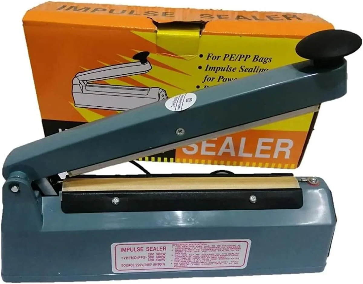 دستگاه پرس حرارتی پلاستیک 40/30 سانتی متری 300 وات - سبک وزن، دستگاه دوخت کیسه 5 میلی متری