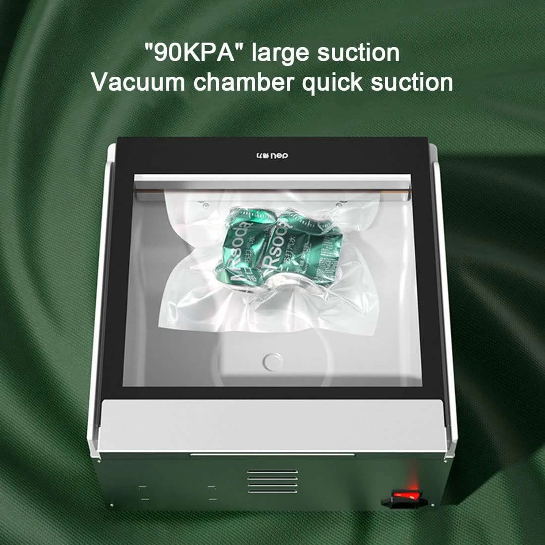 دستگاه وکیوم سیلر اتوماتیک KRUZZO، پلمپ یک لمسی، دستگاه وکیوم سیلر محفظه ای با پنل کنترل دیجیتال برای نگهداری مواد غذایی خشک و مرطوب، مناسب برای رستوران های خانوادگی و سوپرمارکت ها