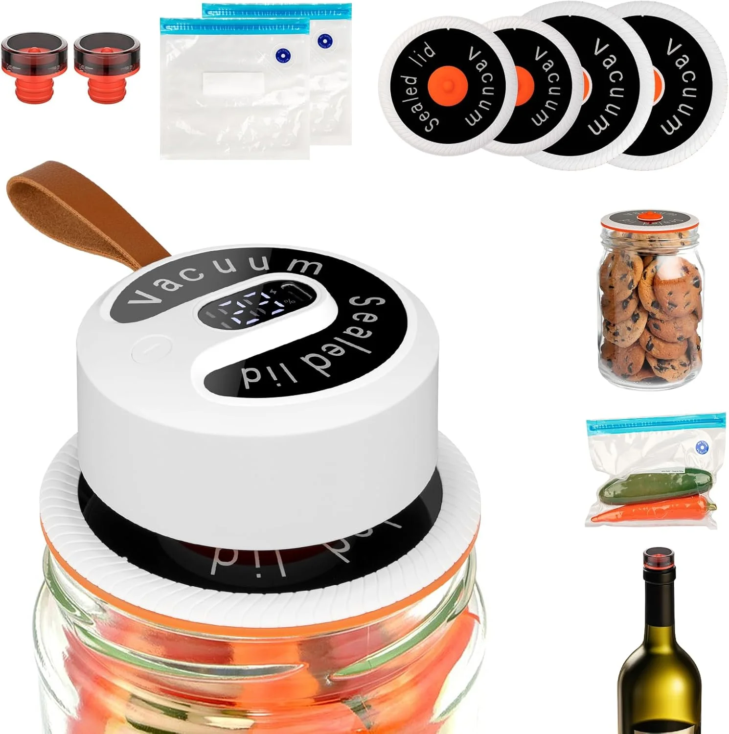 دستگاه وکیوم اتوماتیک شیشه های دهان گشاد Keledz برای مواد غذایی کنسرو شده، انبار، کنسرو و ترشی، دستگاه وکیوم برقی اتوماتیک شیشه برای شیشه های دهان گشاد، نگهداری قابل حمل مواد غذایی و کنسرو، درب بازیافتی