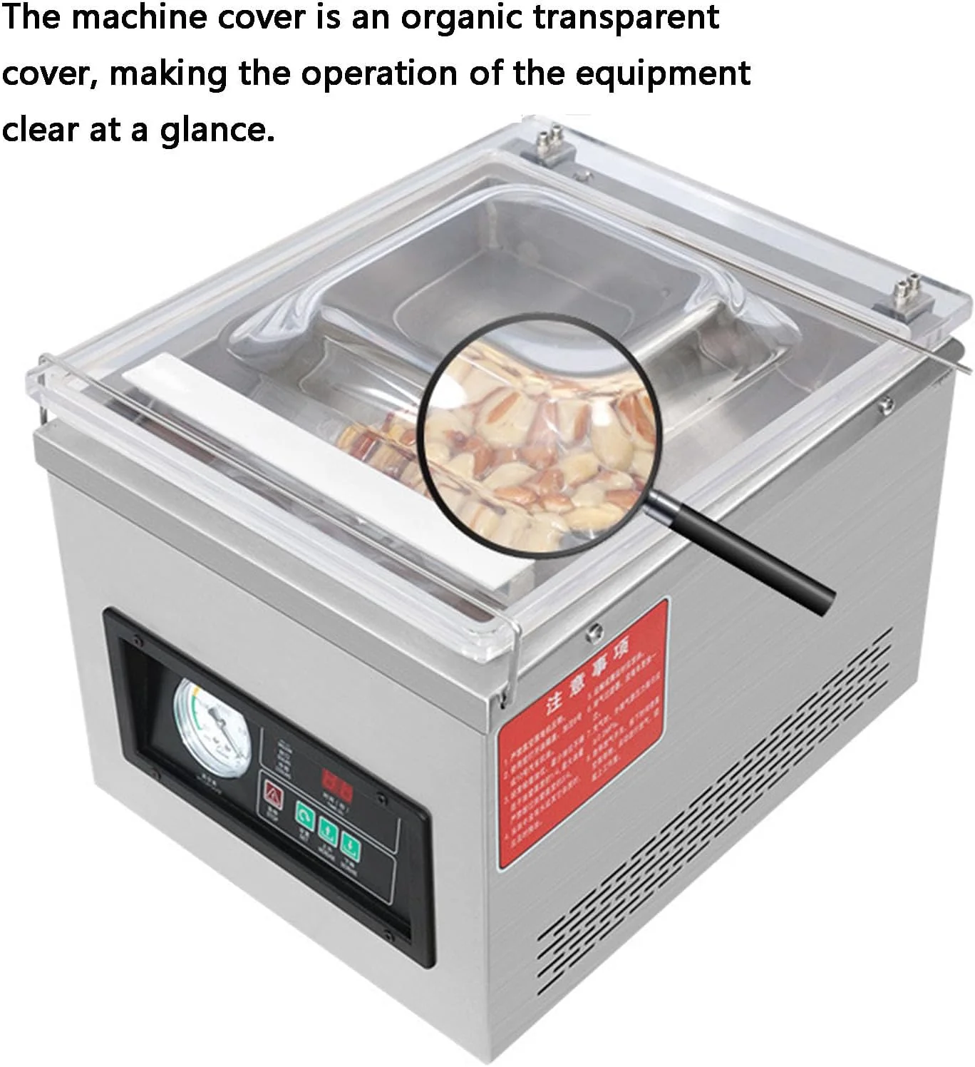 دستگاه بسته بندی وکیوم محفظه ای، مناسب برای مواد غذایی خشک و مرطوب، دستگاه بسته بندی وکیوم استیل ضد زنگ برای نگهداری مواد غذایی، مناسب برای آشپزخانه منزل و استفاده تجاری